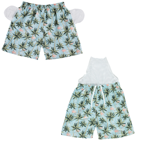 Men Swimming Trunks Beach Shorts SwimSuit Pockets Mesh Lining, Grasshopper, NWT - Picture 5 of 6